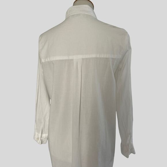 Blue Island White Eyelet Button Shirt Dress – Size S - Picture 5 of 6